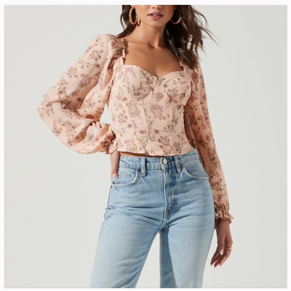 ASTR Floral Pink Women's Top